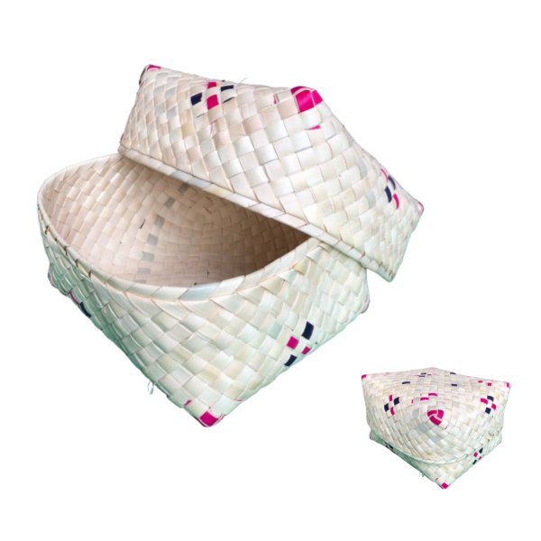 Handwoven Palmyrah Leaf Container Box